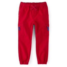 Gymboree,and Toddler Woven Pull on Cargo Jogger Pants,Classic Red,18-24 Months