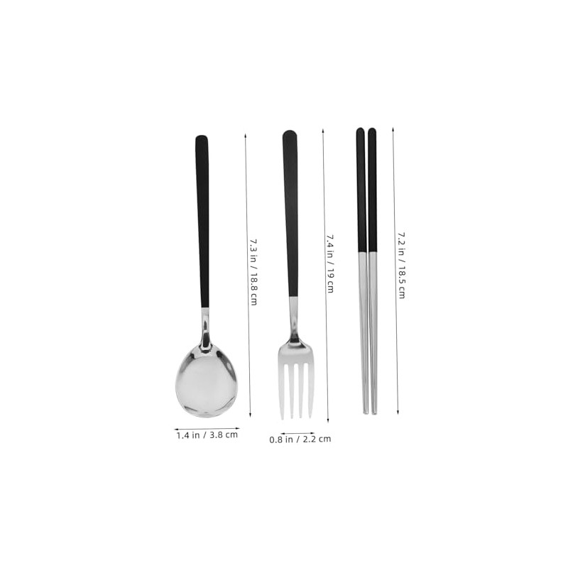 Juego De Cubiertos Portátil De Acero Inoxidable Con Tenedor Cuchara