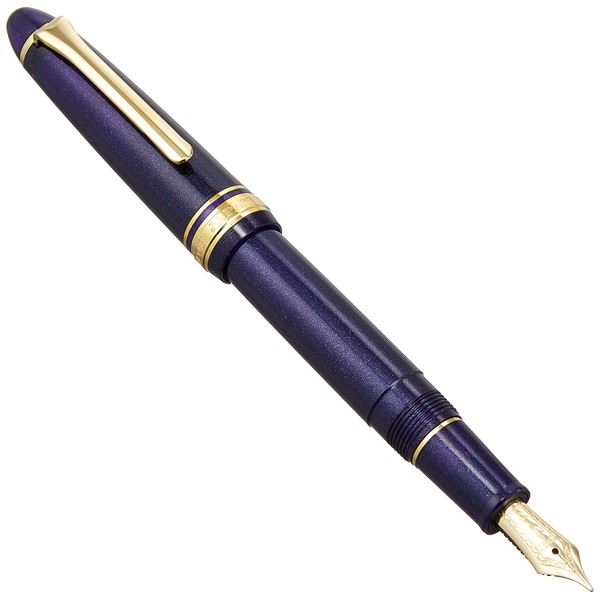 Sailor Fountain Pen, Profit Light, Gold Trim, Shining Blue, Medium Point, 11-1038-440