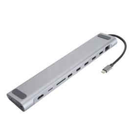 12 In 1 4K HD Multimedia Interface Adapter Storage Card Slot Aluminium Alloy USB C Hub Multiport Adapter Type C Hub for HarmonyOS