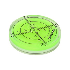 Bullseye Bubble Spirit Level Large Acrylic, 60mm Circular Spirit Level with Degrees for Precision Measuring, Horizontal Green Camera Platform Balance Tool, Ideal for Caravans Construction & DIY Use