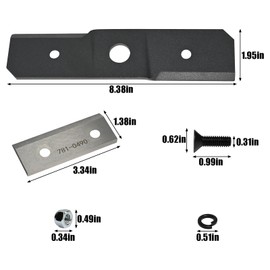 Shredder Chipper Blade Kit 781-0490 742-0571 for Craftsman Troy-Bilt MTD Compatible with 981-0490 781-0490 942-0571 742-0571 742-0544 Chipper Shredder Blade