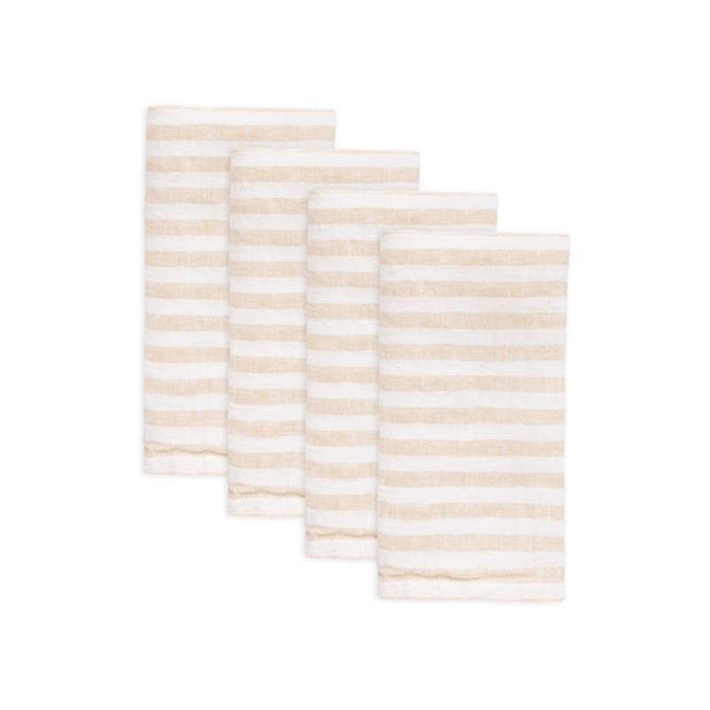 Amalfi Striped Napkin - Beige