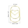MECCANIXITY Paper Clip Heart-Shaped Cute Decorative Fun Clips Bookmarks 2