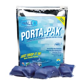 Walex Porta-Pak Holding Tank Deodorizer & Portion Control Drop-Ins - Unbeatable Odor Prevention, Formaldehyde-Free, Non-Staining, Deodorizes & Breaks Down Waste and Paper, Dissolves Quickly - 50 Pack