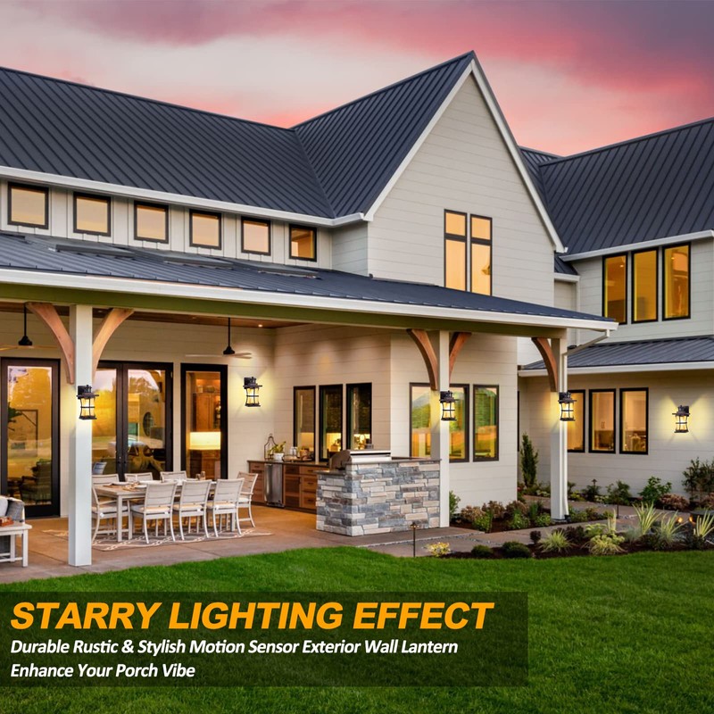 Motion Sensor Outdoor Lights - Oil Rubbed Bronze Dusk to