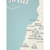 New Hampshire Ski Resorts Map 18x24 Poster (Beige & Opal