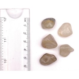 Rutilated Quartz Small Tumbled Stones - Energy In harmony - 5 Pc