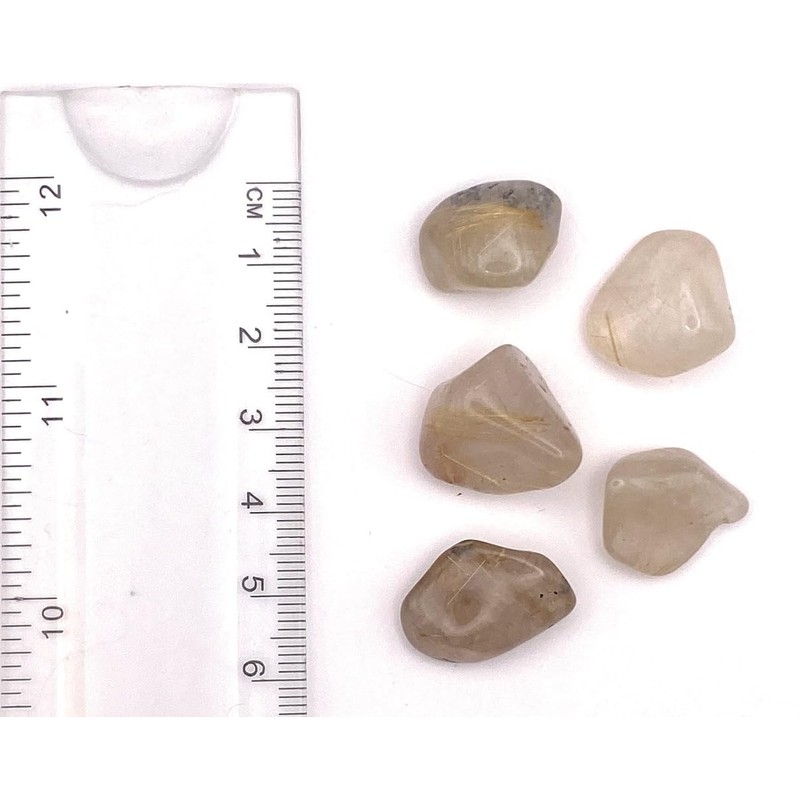 Rutilated Quartz Small Tumbled Stones - Energy In harmony -