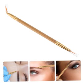 Healeved 2pcs Professional Makeup Artist Brush Double Ended Eyeliner Artificial Straight Bent Tip