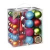 Mille Fiori Plastic Christmas Baubles, 4 cm - 6 cm,