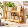 2-Tier Bamboo Countertop Organizer for Kitchen and Bathroom Storage –