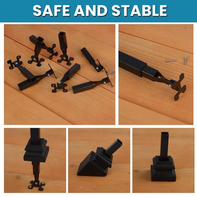 Angle Adjustable Connectors,Baluster Swivel Connectors with Screw for Installation of
