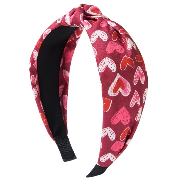 Valentine’s Day Headbands for Women Pink Hair Bands Love Heart