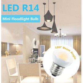 Greeogin R14 LED Bulb 4W(40W Equivalent) Mini Reflector Flood Light Bulbs 5000K Daylight, Curio Cabinet Light Bulb, Non-Dimmable, E26 Base Short Light Bulbs, 4-Pack