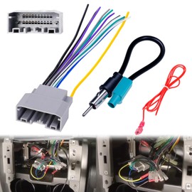 Bedalio Stereo Wiring Harness with Antenna Adapter Compatible with 2006-2016 Dodge, 2008-2016 Jeep, 2004-2016 Chrysler