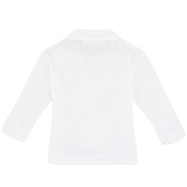 Lilax Baby Boy Cable-Knit Basic Knit Cardigan Sweater (12-18 Months,White)