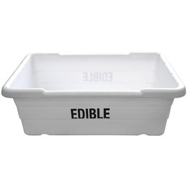 ULTRASOURCE Food Approved Bus Totes/Meat Lug (6 Pack, White Edible)