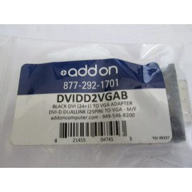 AddOn 5  DVI TO VGA ADAPTOR  ADDON DVIDD2VGAB VGA ADAPTER 25PIN DVI TO VGA