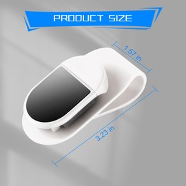 Sandfren Sunglass Holder for Car Visor, Vehicle Eyeglass Hanger Clip with Sponge Padded for Ticket Card, Automotive Interior Sun Glasses Mount Accessories, Universal for SUV Sedan Truck (Beige)