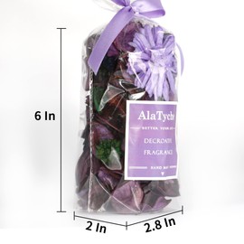 AlaTyche Spring Potpourri Bags, Purple Potpourri Bowl Filler,Lavender Scented Potpourri Dried Flower,Home Fragrance Sachet,Vase Decor-Mini