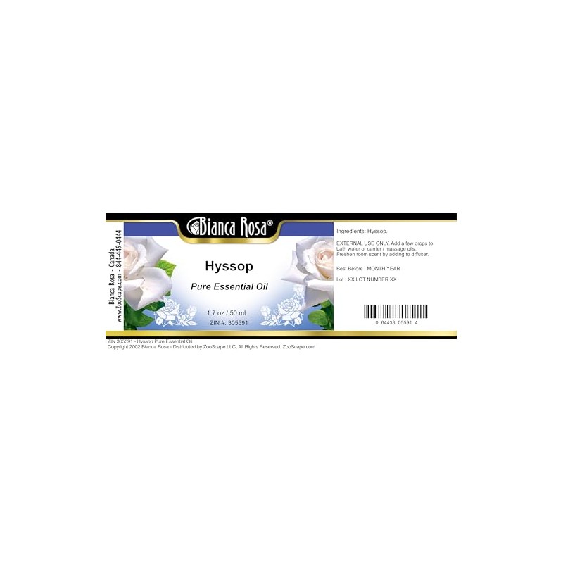 Hyssop Pure Essential Oil (1.70 oz, ZIN: 305591)
