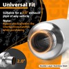 A-KARCK 2.5" Inlet Exhaust Resonator, 2.5" Inlet 2.5" Outlet 13.8"