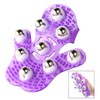 iwobi Body Massager Glove Palms Shaped with 9 Metal Roller