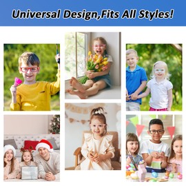 BiBiBear Kids Glasses, Ultra Flexible 180° Unbreakable TR90 Frame, Lightweight Secure Fit for Boys & Girls (Ages 2-5) (Blue（new）)