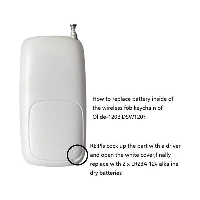 Olide Automatic Swing Door Opener Olide120B Remote Control Fob Keychain