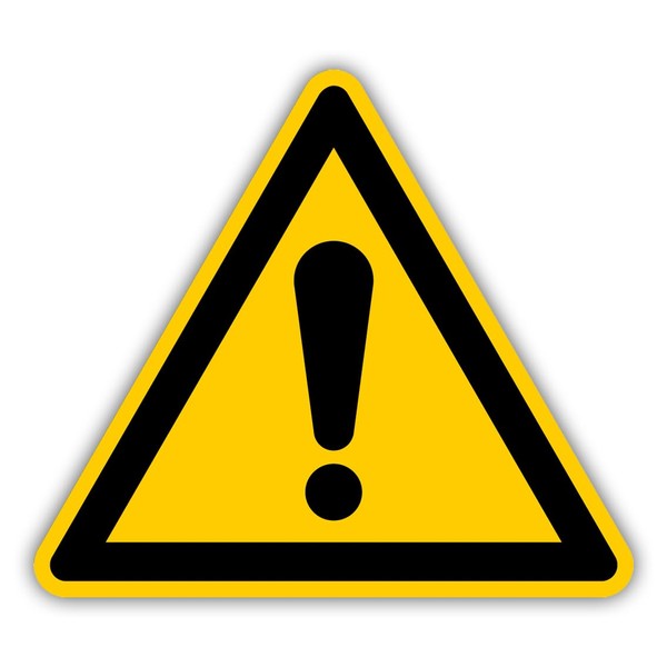 MBS-SIGNS Sticker Warning Sign "General Warning Sign" Film According to