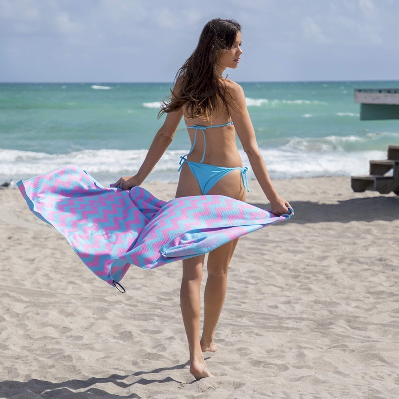 DEZAL Premium Microfiber Compact Sand Free Beach Camping Fitness Travel