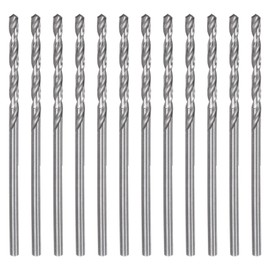 sourcing map 12pcs Micro Jobber Twist Drill Bits #50 1.75mm / 0.0689" High Speed Steel HSS Mini Drilling Bit Tool for Stainless Steel Aluminum Wood Plastic
