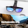 Veharvim Sunglass Holder for Car (One-Handed-Operation, Gentle & Secure Hold,