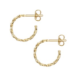 Glanzstücke München Women's Creole Earrings 925 Sterling Silver, Silver