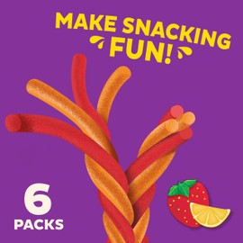 Annie's Organic Sweet and Sour Fruit Twists, Strawberry Lemonade and Green Apple Fruit Flavored Snacks, Variety Pack, 12 Count, 7.68 oz