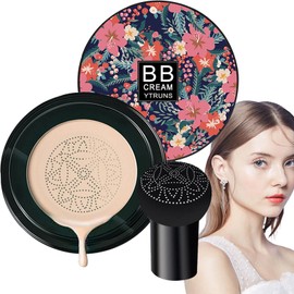 Mushroom Héad Air Cushion CC Cream - BB Cream Face Makeup Foundation | Cream Face Makeup Foundation | BB Cream Foundation Makeup | Face Makeup Air Cushion | Moisturizing Concealer Makeup Base