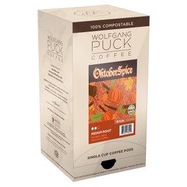 Wolfgang Puck Soft Coffee Pods, Oktober Spice, 12 Gram, 16 count (Pack of 3)