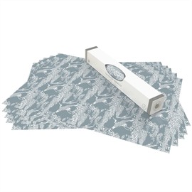 The Master Herbalist Fragrant FRESH LINEN Scented Drawer Liners in a CLASSICAL HERON Design (ROLLED) | Pack of 5 Sheets | Contains Essential Oils | Made in the UK