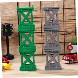 STOBAZA 24 Pcs Train Track Toys Bridge Support Train Track Bridge Supports Train Bridge Riser Train Track Support Risers Train Accessories Track Accessories for Wooden Train Plastic
