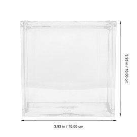 HOLIDYOYO Transparent Square Plastic Display Box with Flip Lid, 10x10x10cm Clear Present Box for Favors, Candy, and Decorative Storage