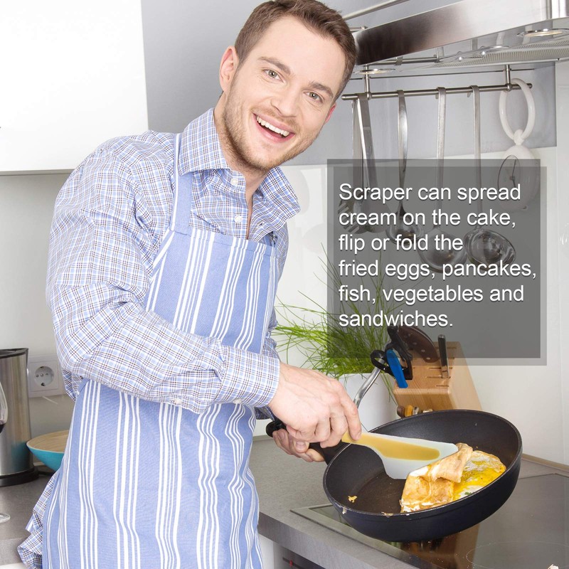 Patelai Omelette Spatula Kitchen Omelet Turner Silicone Non-stick Omelette Scraper