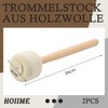 Wooden Drum Sticks, Pair of Drumsticks with Wooden Handle, Marching