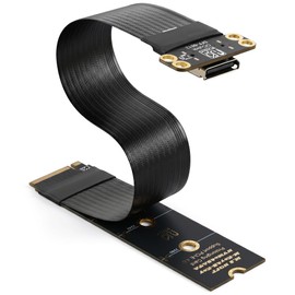 VORZOKISPL M.2 NVMe to OCuLink Adapter, PCIe 4.0 64Gbps SFF-8612/8611 FPC Cable, for eGPU Dock & M.2 2230/2242/2262/2280 SSD, Compatible with Mini PC, Steam Deck,5.9inch