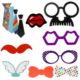 Premium Photo Booth Props Kit - 36+ Fun Signs for Birthdays, Weddings, Proms, Disco & Mardi Gras Parties - Create Memorable Photos & Unforgettable Celebrations (Color-89pcs)