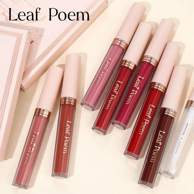 Set De 8 Labiales Mate De Larga Duración Pintalabio Regalo
