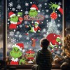 9 Sheets Grin-ch Window Stickers Christmas Grin-ch Window Stickers, Winter
