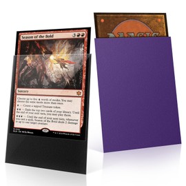 200 Pack Card Sleeves, Matte Dual Trading Card Sleeves with Opaque Back & Smooth Shuffle, Tear Resistant Card Protectors for MTG(Metallic Purple)