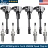 NEW 4x Ignition Coil & 4x DOUBLE IRIDIUM Spark Plug