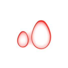 Custom Cutters Egg Shape Cutters | Mini/Small Plastic Cutter for Baking, Fondant, Clay, Pastry, Icing, Jewellery (3CM + 5CM)